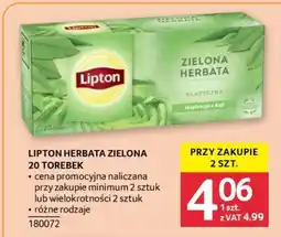Selgros Lipton Herbata Zielona 20 Torebek oferta
