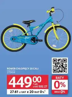 Selgros Rower chłopięcy 20 cali oferta