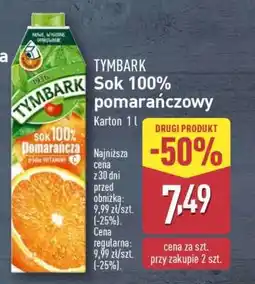 ALDI TYMBARK Sok 100% pomarańczowy oferta