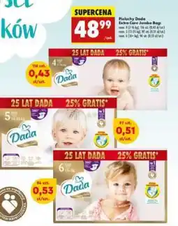 Biedronka Pieluchy Dada Extra Care Jumbo Bag oferta