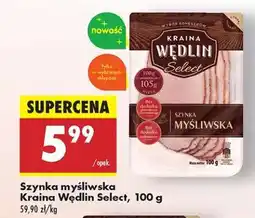 Biedronka Szynka myśliwska Kraina Wędlin Select, 100 g oferta