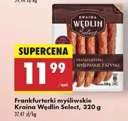 Biedronka Frankfurterki myśliwskie Kraina Wędlin Select, 320 g oferta