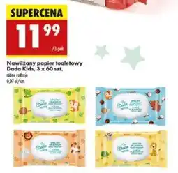 Biedronka Nawilżany papier toaletowy Dada Kids, 3 x 60 szt oferta