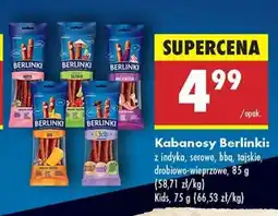 Biedronka Kabanosy Berlinki oferta