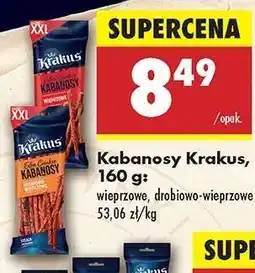 Biedronka Kabanosy Krakus, 160 g oferta