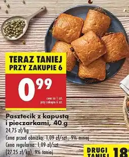Biedronka Pasztecik z kapustą i pieczarkami , 40 g oferta