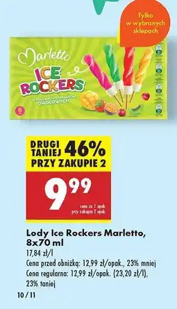 Biedronka Lody Ice Rockers Marletto 8x70 ml oferta