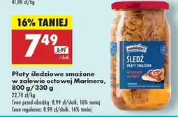 Biedronka Płaty śledziowe smażone w zalewie octowej Marinero, 800 g/330 g oferta