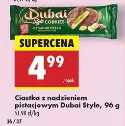 Biedronka Ciastka z nadzieniem pistacjowym Dubai Style, 96 g oferta
