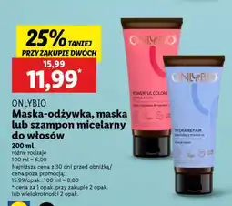 Lidl ONLYBIO Maska-odżywka, maska lub szampon micelarny do włosów oferta