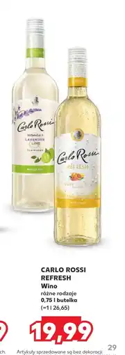 Kaufland Wino musujące Carlo Rossi oferta