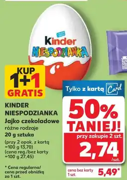 Kaufland niespodzianka Kinder oferta