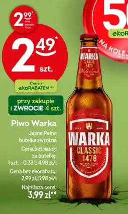 Żabka Piwo Warka oferta