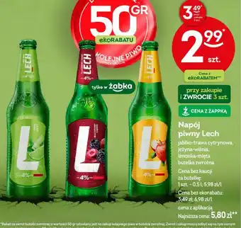 Żabka Napój piwny Lech oferta