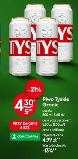 Żabka Piwo Tyskie Gronie oferta
