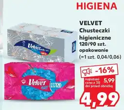 Kaufland Velvet chusteczki higieniczne oferta
