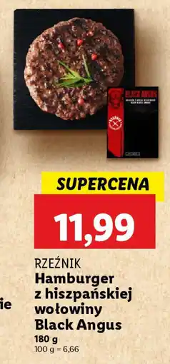 Lidl Rzeźnik hamburger z hiszpańskiej wołowiny black angus oferta
