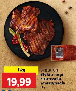 Lidl Grill&fun steki z nogi z kurczaka w marynacie oferta