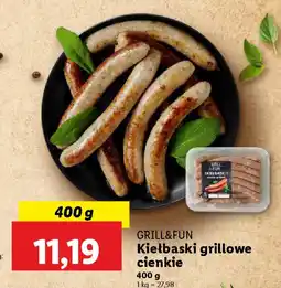 Lidl Grill&fun kiełbaski grillowe cienkie oferta