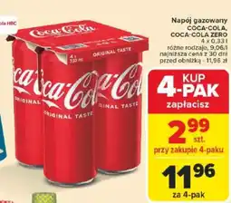 Carrefour Market Napój gazowany Coca-Cola, Coca-Cola Zero oferta