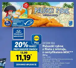 Lidl Ocean sea paluszki rybne z fileta z mintaja, z certyfikatem msc oferta