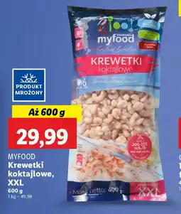 Lidl Myfood krewetki koktajlowe, xxl oferta