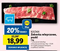 Lidl Rzeźnik żeberka wieprzowe, paski oferta