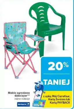 Carrefour Market Meble ogrodowe dziecięce oferta