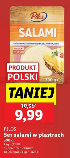 Lidl Pilos ser salami w plastrach oferta