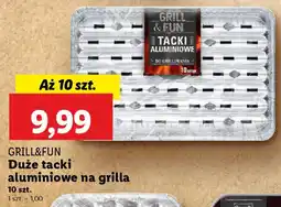 Lidl Grill&fun duże tacki aluminiowe na grilla oferta