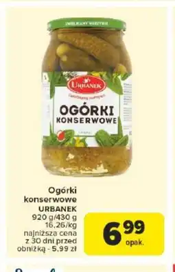 Carrefour Market Ogórki konserwowe Urbanek oferta