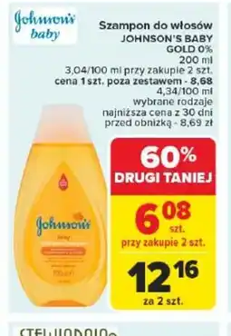 Carrefour Market Szampon do włosów Johnson's Baby Gold 0% oferta