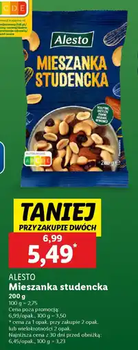 Lidl Alesto mieszanka studencka oferta