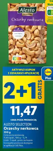 Lidl Alesto selection orzechy nerkowca oferta