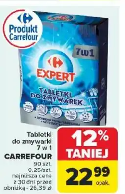 Carrefour Market Tabletki do zmywarki 7 w 1 Carrefour Expert oferta