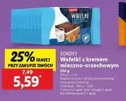 Lidl Sondey wafelki z kremem mleczno-orzechowym oferta