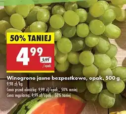 Biedronka Winogrona jasne bezpestkowe oferta