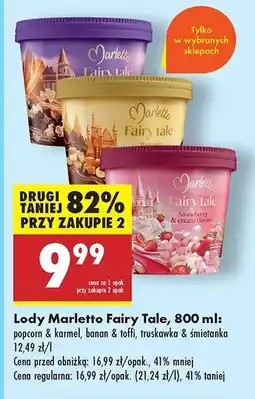 Biedronka Lody strawberry & cream flavour Marletto fairy tale oferta