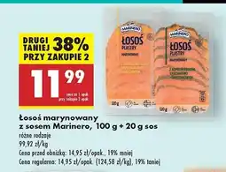Biedronka Łosoś z pieprzem i sosem musztardowo- miodowym Marinero oferta