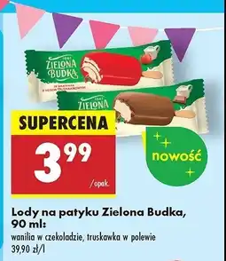 Biedronka Lód z sosem truskawkowym Zielona budka oferta