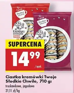 Biedronka Ciastka kremówki dekorowane jagodowe Twoje słodkie chwile oferta