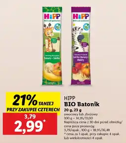 Lidl Hipp bio batonik oferta