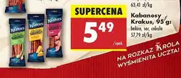 Biedronka Kabanosy zielona cebulka Krakus animex oferta