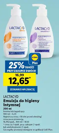 Lidl Lactacyd emulsja do higieny intymnej oferta