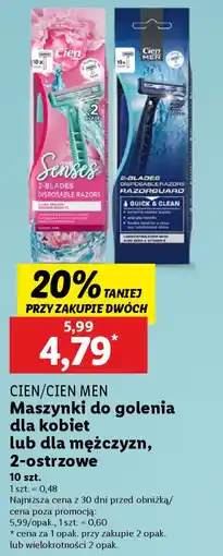 Lidl Cien/cien men maszynki do golenia dla kobiet itp. oferta