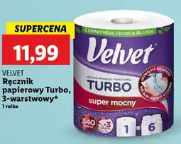 Lidl Velvet ręcznik papierowy turbo, 3-warstwowy oferta