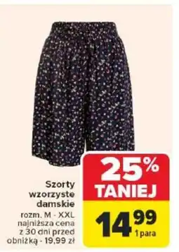 Carrefour Market Szorty wzorzyste damskie oferta