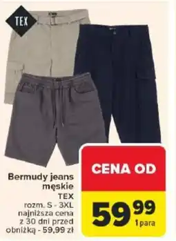 Carrefour Market Bermudy jeans męskie TEX oferta