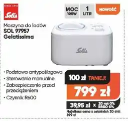 Max Elektro Maszyna do lodów Solis Gelatissima oferta
