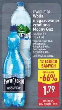 ALDI Woda mocny gaz Żywiec Zdrój oferta